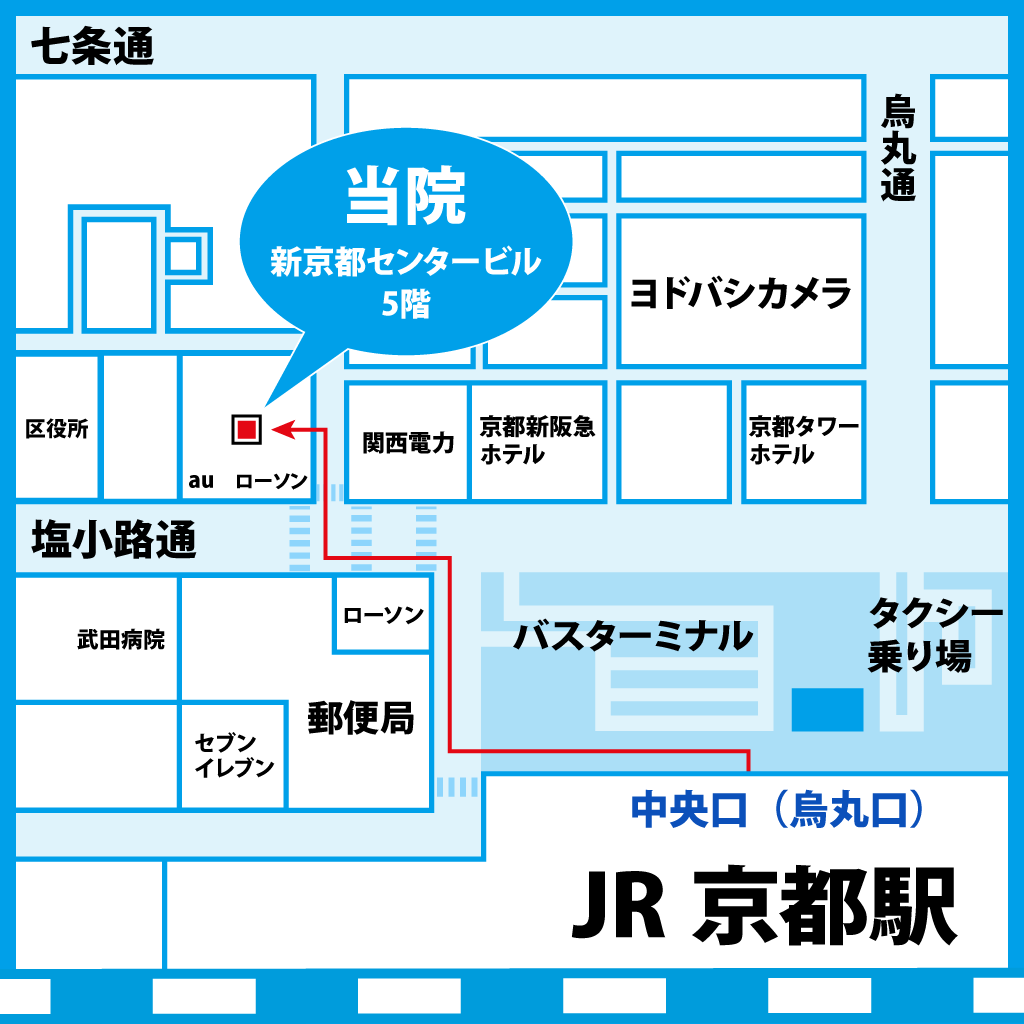 ゆうメンタルクリニック京都院の周辺地図